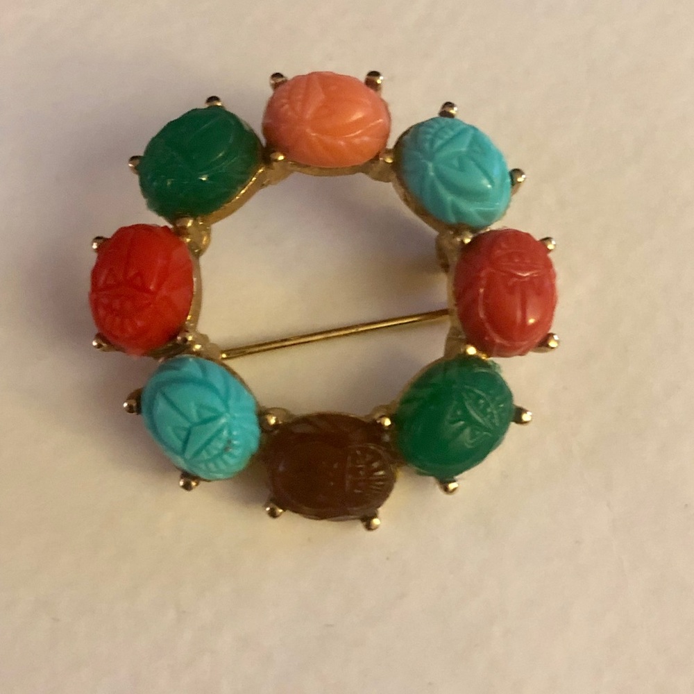 Unique Vintage Egyptian Revival Brooch